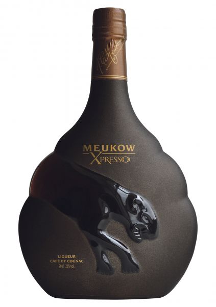 Meukow Xpresso Cafelikör mit Cognac - Designerflasche