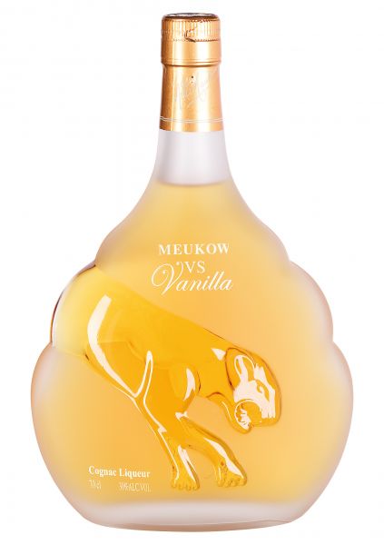 Cognac Liqueur Meukow VS Vanilla - very Superior - Desingnerflasche